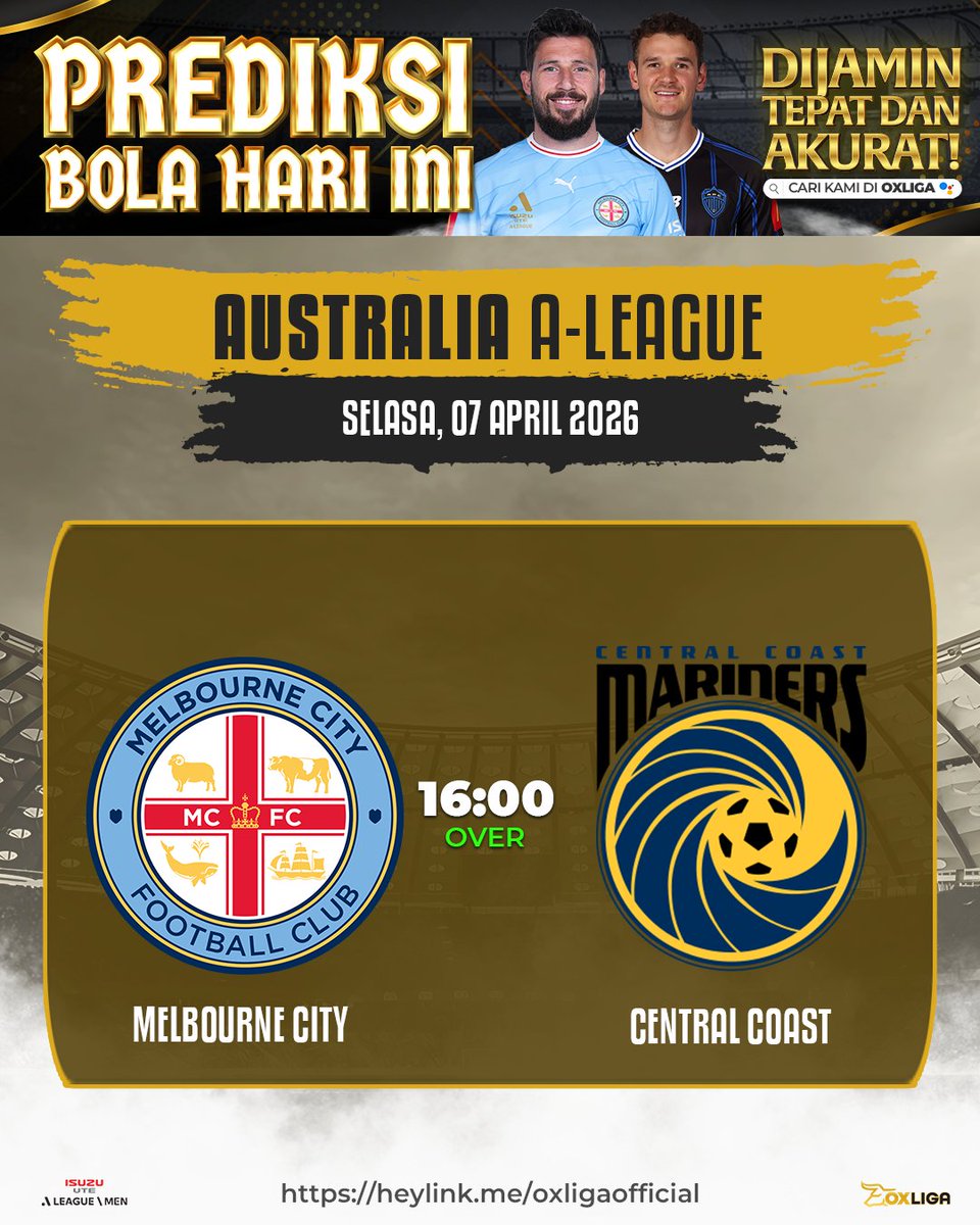 OxLiga's tweet photo. AUSTRALIA A-LEAGUE

A-LEAGUE = GOAL FEST!! Kalau cari pertandingan banjir gol, ini jawabannya!

#aleague #australiafootball #overgoals #prediksibola #OXLiga #bolahariini #footballtips #goalrush https://t.co/rmyDkBxPw8