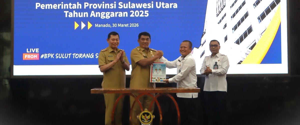 bpkrisulut's tweet photo. 16 Pemerintah Daerah di Provinsi Sulawesi Utara telah Menyampaikan Laporan Keuangan Unaudited ke BPK Sulut https://t.co/Lh7bCZkDj8 via @BPK RI Perwakilan Provinsi SULAWESI UTARA https://t.co/h6jpJTWYvQ