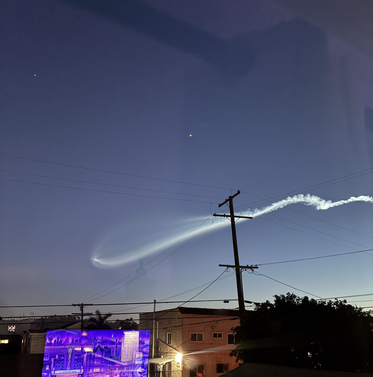 Space X launch blending with the sunset is top tier night time views