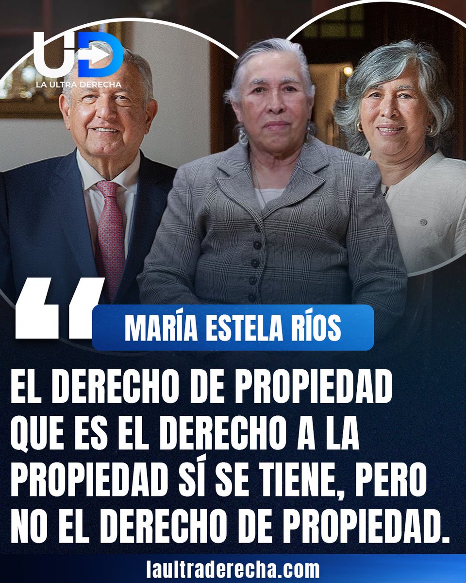 🇲🇽|🔥#VIRAL Con estas palabras profundamente filosóficas, la ministra del bienestar, María Estela Ríos, arremetió contra la propiedad privada, con una frase digna de una tesis del bienestar.
