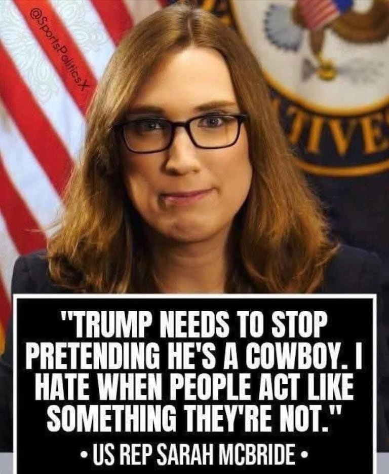 Jessies_Too's tweet photo. Says the Man in drag who wants everyone to take
HIM seriously.
#TimMcBride 🙄