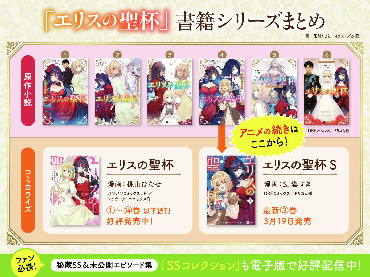 ⋱🌹⋰ ⋱🌹⋰ ⋱🌹⋰ ✨#エリスの聖杯✨ 書籍好評発売中