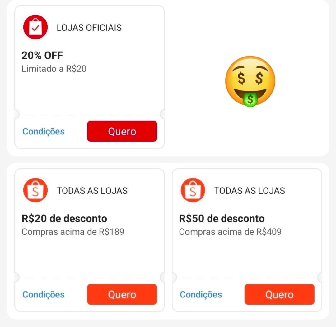 ruivadesbotada's tweet image. Saiuuu Cupons Shopee

✅ Resgate aqui:
s.shopee.com.br/6V2tLcfcXs

#cupomshopee