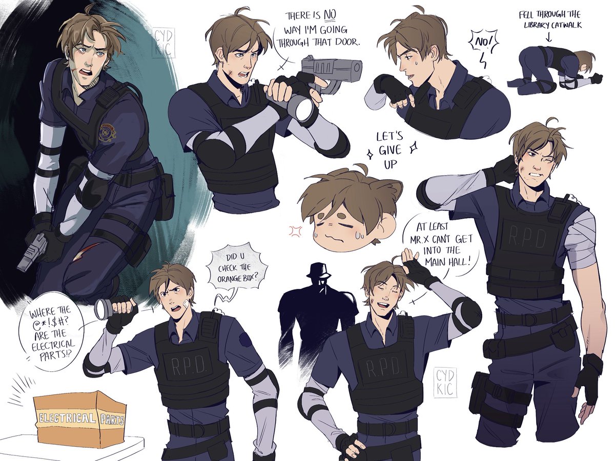 the full leon sketch page yippee!!
#residentevil #leonkennedy #re2