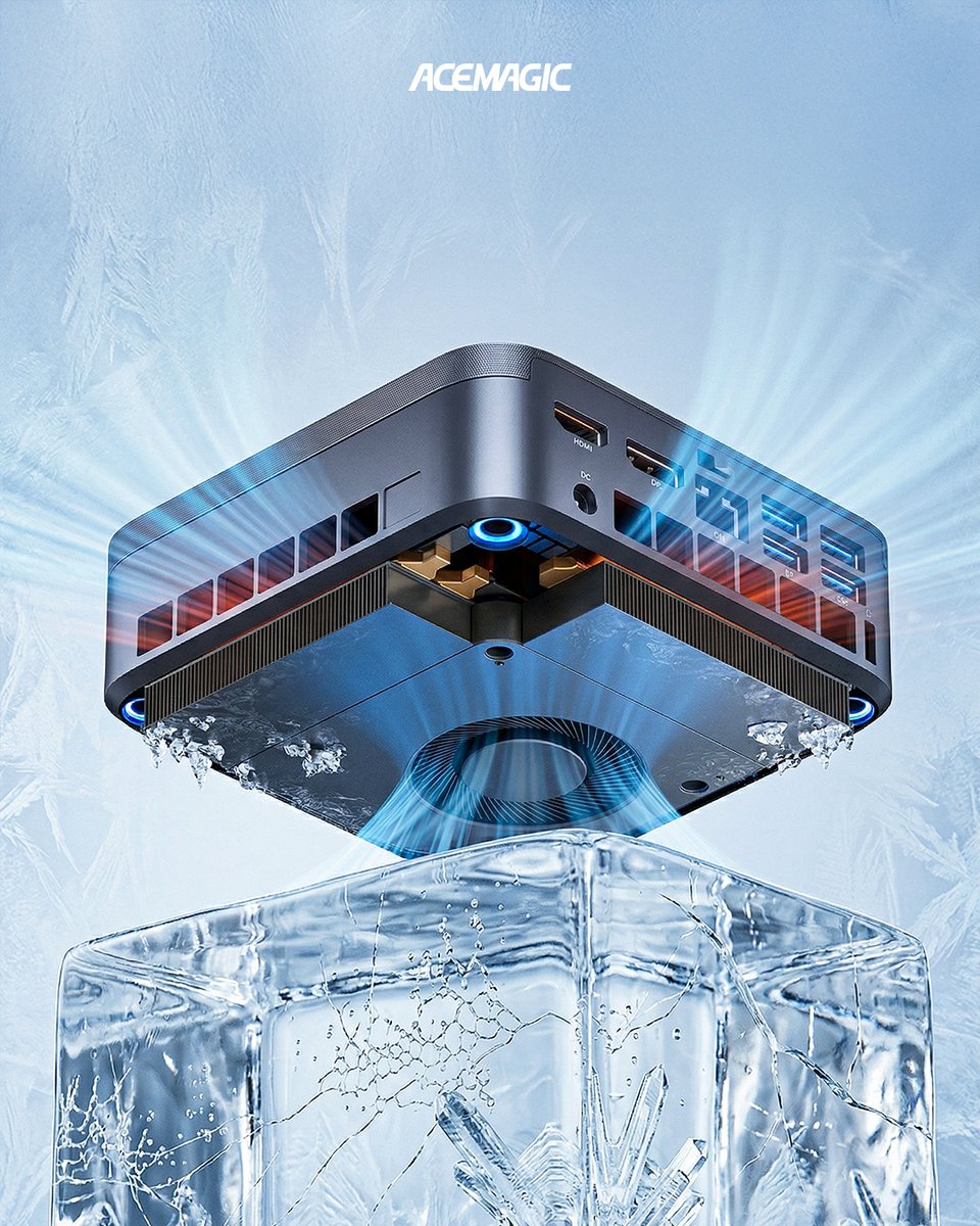 Acemagic_'s tweet image. Cool enough to sustain peak performance 🧊
Acemagic M5 provides 3 Intel 14th Gen HX options, advanced multi-fan cooling to minimize throttling.
#Acemagic #MiniPC #TechSolutions