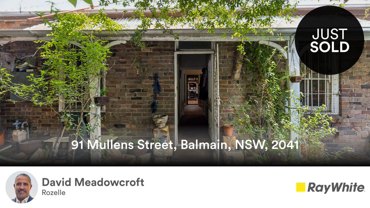 DMeadowcroft's tweet photo. 🛌 4 🛀 1
📍 91 Mullens Street, Balmain, NSW, 2041

My latest sale on RateMyAgent.

https://t.co/bnXvc9wQR2

...
#ratemyagent #realestate #Ray_White_Rozelle https://t.co/IQVVlvnFRq