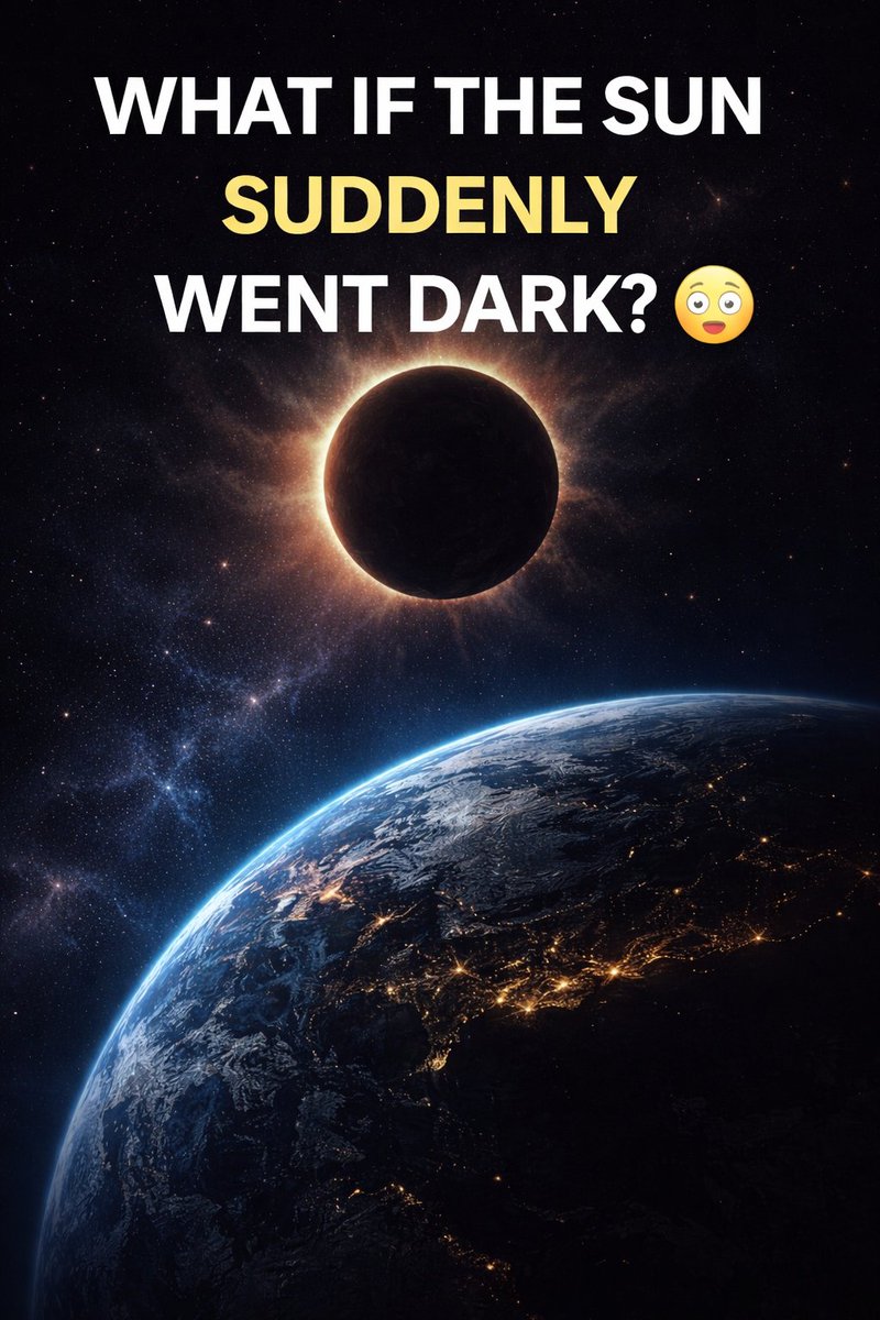 Aryaj28's tweet photo. What If the Sun Suddenly Went Dark? 😳

8 minutes…

That’s all it would take for everything to change.
 Watch it on YouTube link 👇 👇 👇 

https://t.co/X9pH1dtqAr

 #curiosityhubxlovedecode
#space #astronomy #sun #earth https://t.co/E172gB6phT