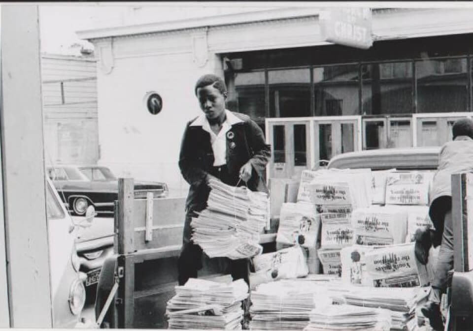 the black panther party relied on free-market capitalism to sell their newspaper. in their prime, they sold 300,000 copies weekly. they used the profits to fund their breakfast programs.