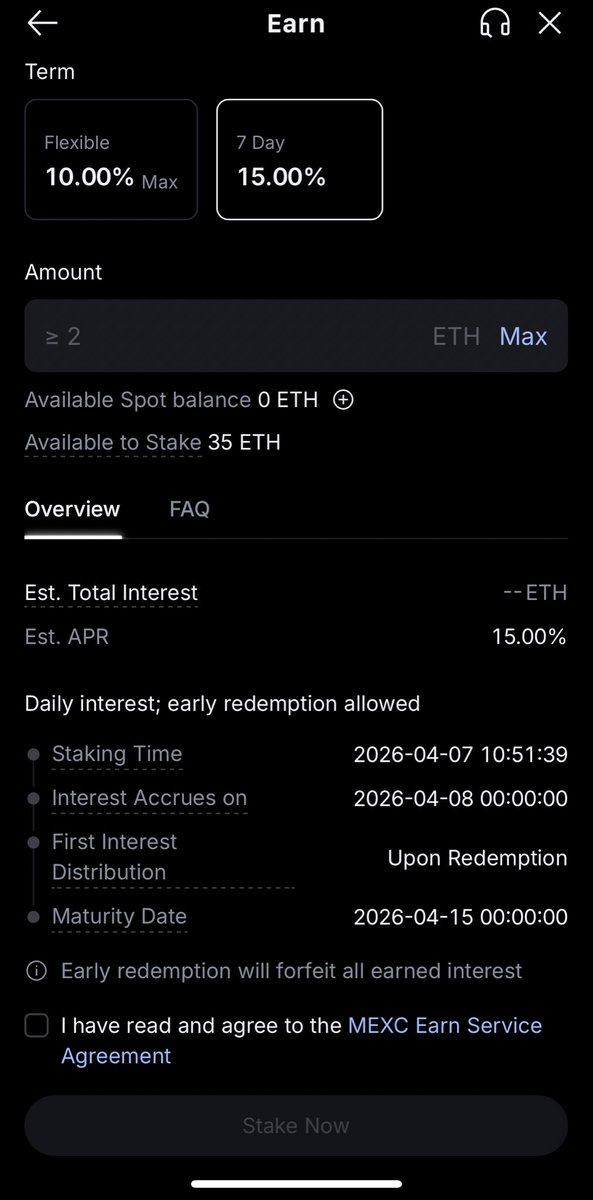 Spyro376's tweet photo. @CryptoTice_ When whales are underwater, the smart move has always been to accumulate alongside them, not panic.
I’m accumulating $ETH, but I’m not letting it sit idle. 15% APR in MEXC Earn means I stack yield while I wait for the reversal. Same play as the whales, just with passive income. https://t.co/ZdocS4Z1DQ
