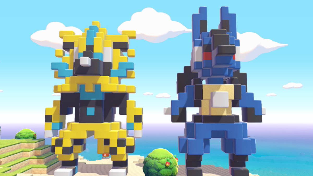 クラウド島行ったらゼラオラとルカリオ作っててくれて笑った🤣