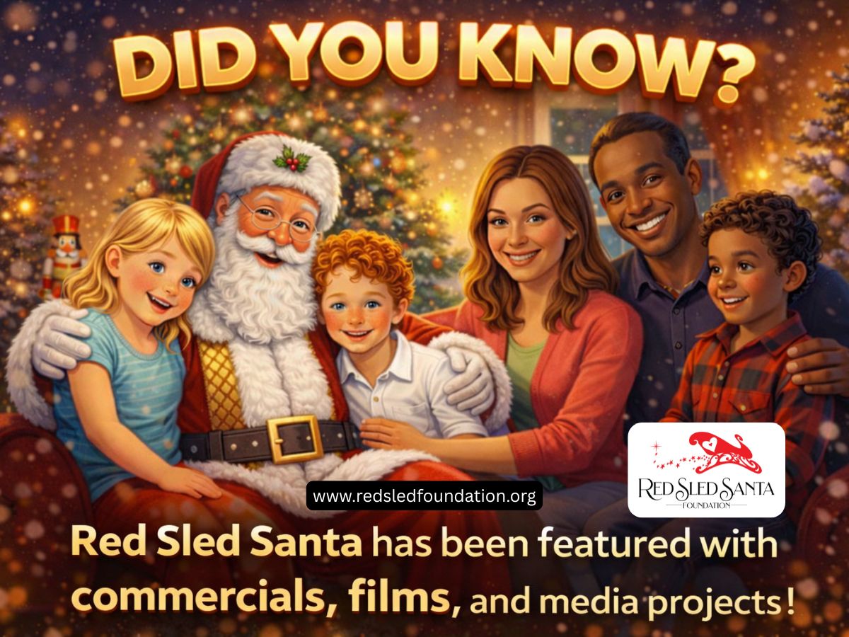 Did You Know?
Red Sled Santa isn’t just spreading holiday cheer—he’s also been featured in commercials, films, and various media projects! 

Be part of this magical journey and discover more about the mission behind the smile.

🌐 Visit: redsledfoundation.org

#RedSledSanta