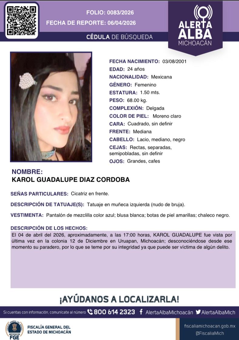 Alerta Alba Michoacan tweet media