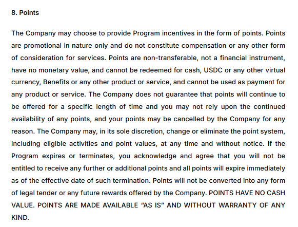 I've seen many articles guiding people on how to farm points in <a href="/arc/">Arc</a> Architect program😂

"Points are promotional in nature only and do not constitute compensation or any other form of consideration for services"

Don't hopes up,points = points no hidden surprise!
