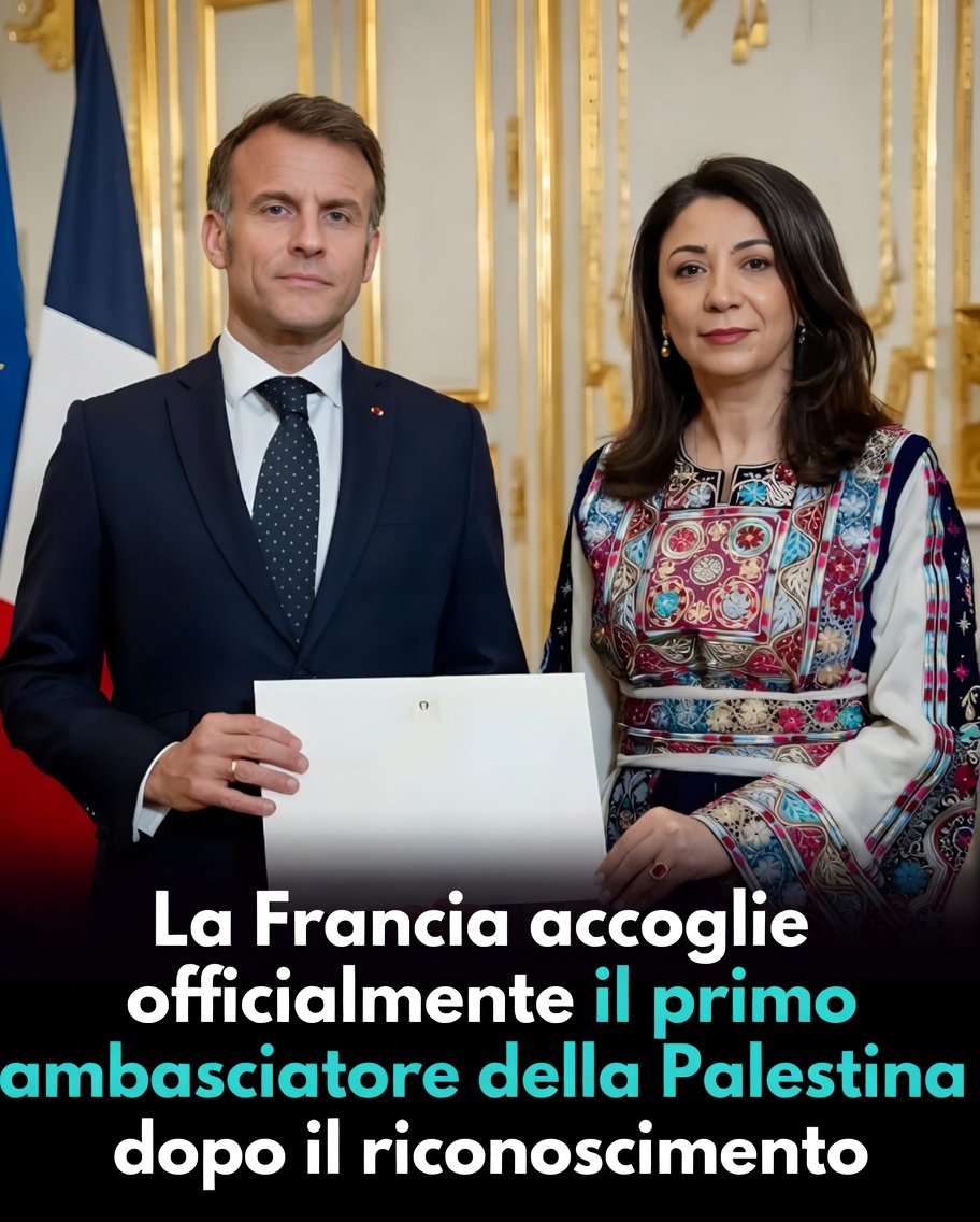 Macron ha ricevuto ufficialmente le credenziali dell’ambasciatrice palestinese Hala Abou Hassira

La Francia ha quindi riconosciuto formalmente la Palestina (annunciato già all’ONU nel 2025)

I Paesi ONU che riconoscono la Palestina salgono a 157

È visto come un segnale politico