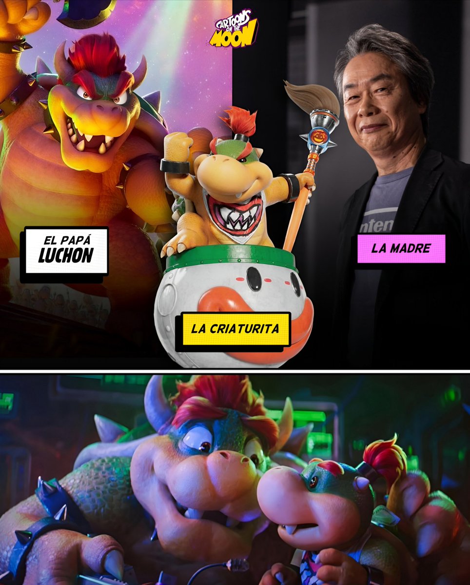 Un dato animado hasta Beyond The Spider-Verse. Día 254:

La mamá de Bowser Jr. sigue siendo uno de los mayores misterios de Nintendo.

Lo único que sabemos es que en 2015, Shigeru Miyamoto bromeó que como creador de Mario Bros, técnicamente él es la madre.