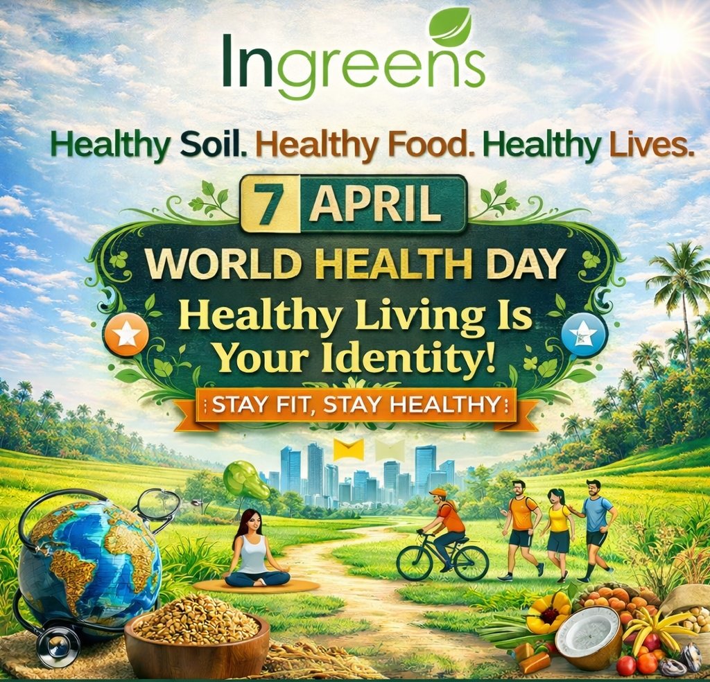 siddghosh82's tweet photo. 🌿 World Health Day 2026: A New Path with Ingreens! & Dhenki foods 🌿
"Being healthy isn't just a trend; it’s your true identity." 💪
#WorldHealthDay #HealthyLiving #DhenkiFoods #Ingreens #PureAndNatural #HealthySoilHealthyFood #SustainableLiving #EatNatural #FarmToFork https://t.co/lFLE3UHnBy