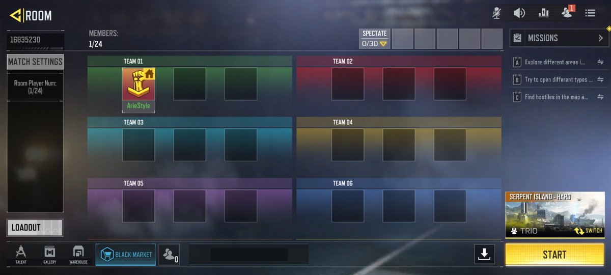 origaries's tweet photo. In the test server, there is a private match for DMZ Recon.

You can play solo or in a trio on the Serpent Island and 21B maps, with Normal and Hard modes available.

#codm #codmobile #ariestyle https://t.co/44D7eDxIF6