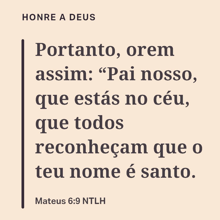 MensageirodaPa6's tweet photo. Mateus 6:9 
Nesse momento, passe um tempo pensando na santidade de Deus. Respire fundo e concentre-se nessas palavras: "Pai Nosso que estás no céu." Enquanto você solta o ar bem devagar, diga: " Santo é o Teu nome." Repita esse exercício quantas vezes precisar. https://t.co/41cRTJGxxF