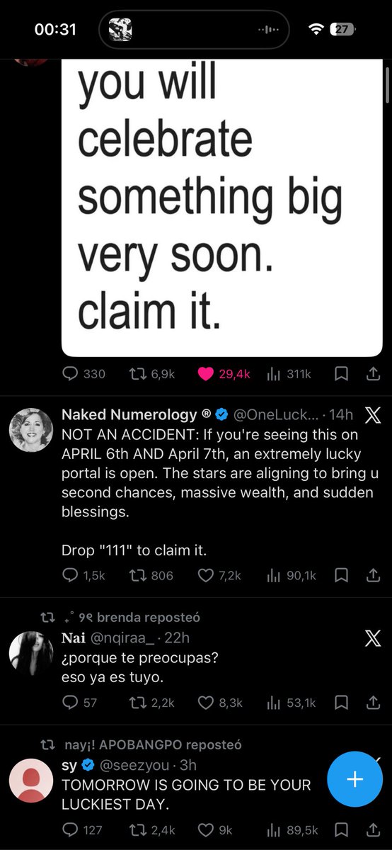 andamos en una por suerte