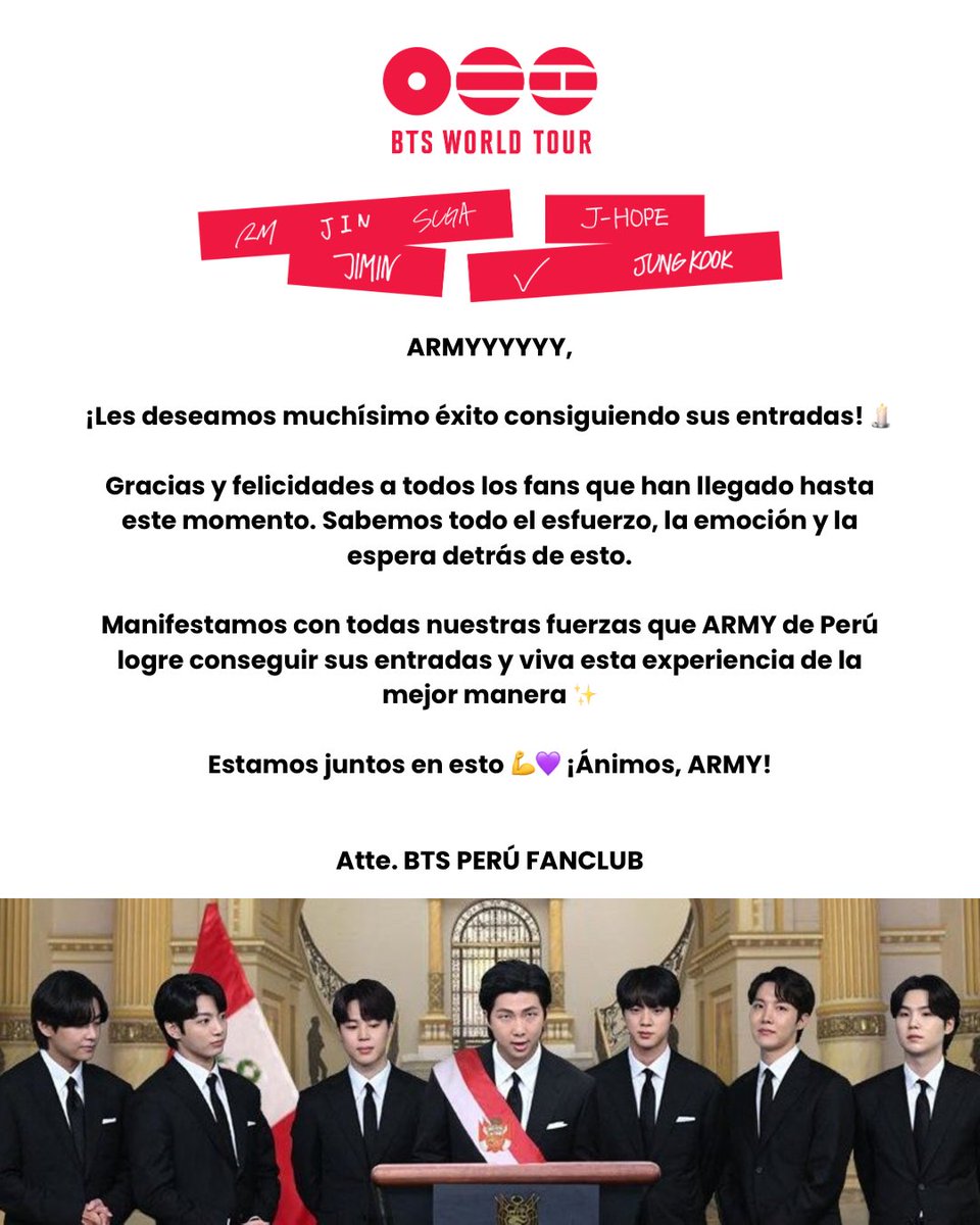 BTS 방탄소년단 Perú⁷ 🇵🇪 tweet media