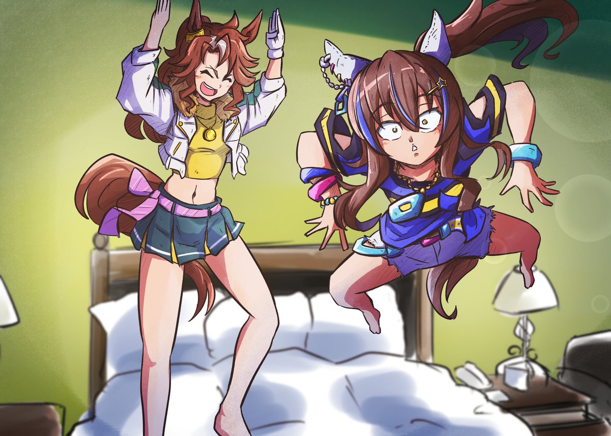 hamuan12mk2's tweet photo. ホテルではしゃぐギャル
#ウマ娘 https://t.co/r6wGsEq6wD