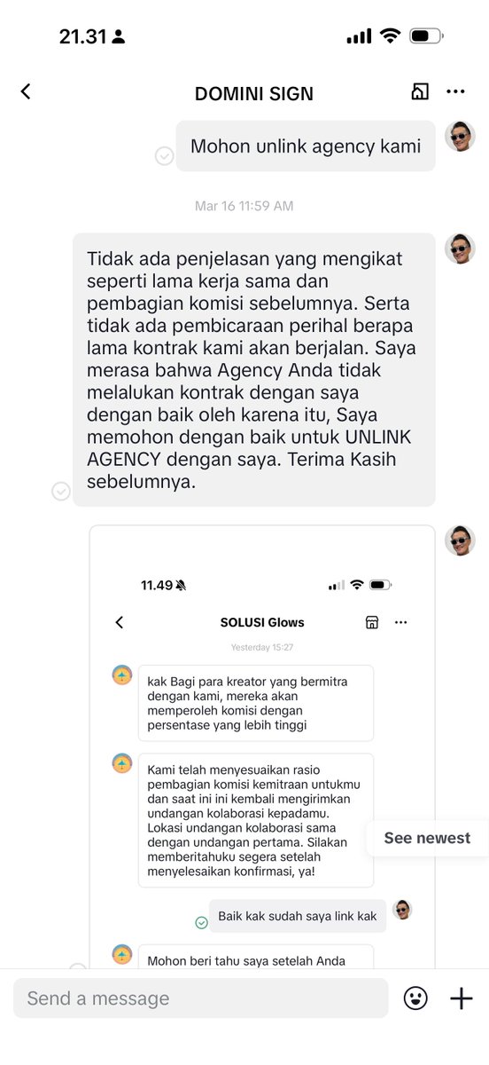 donnyjiang's tweet photo. @TikTokSupport an agency in BAD FAITH. They decline my unlink request every 6 days to bypass your "Automatic Release" policy. They never replied to any of my messages. My commission is CUT to 40%. I need a MANUAL UNLINK immediately. Agency: DOMINI SIGN. My tiktok: @donykovida https://t.co/57hnpkcyOz