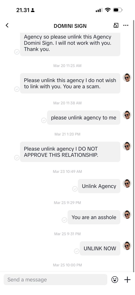 donnyjiang's tweet photo. @TikTokSupport an agency in BAD FAITH. They decline my unlink request every 6 days to bypass your "Automatic Release" policy. They never replied to any of my messages. My commission is CUT to 40%. I need a MANUAL UNLINK immediately. Agency: DOMINI SIGN. My tiktok: @donykovida https://t.co/57hnpkcyOz