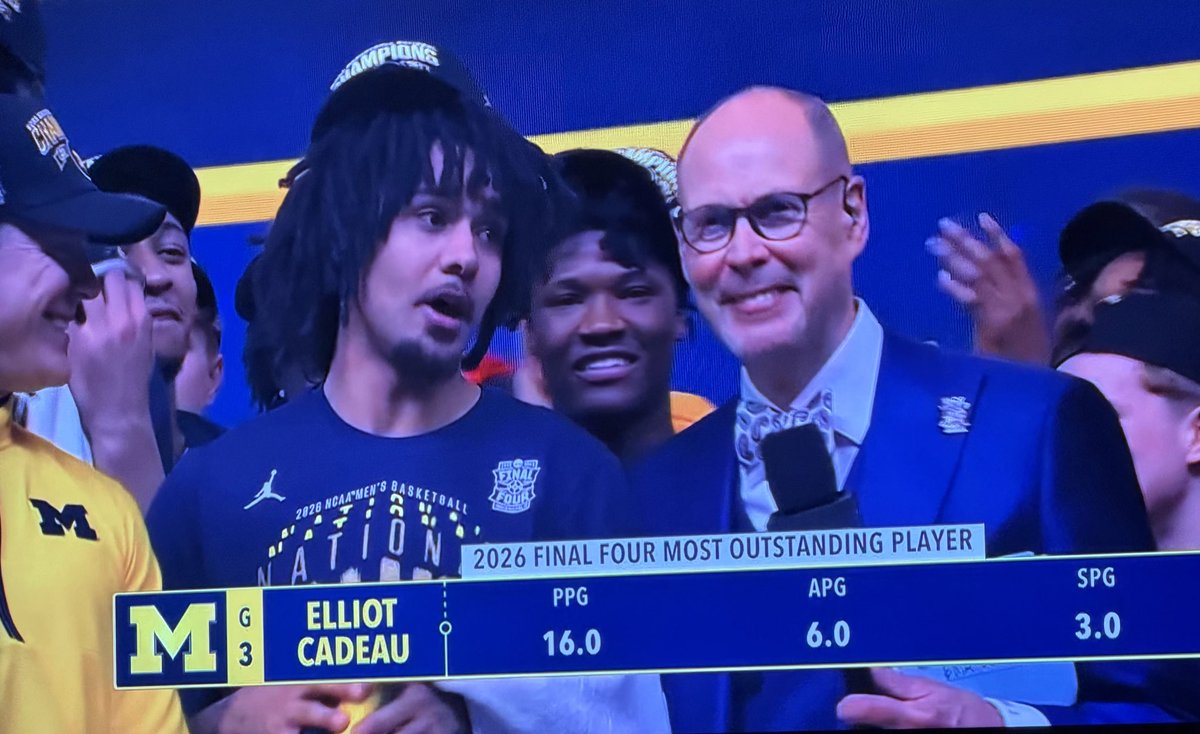 RossMartinNC's tweet photo. Elliot Cadeau. Final Four Most Outstanding Player. https://t.co/UommVWp3eb