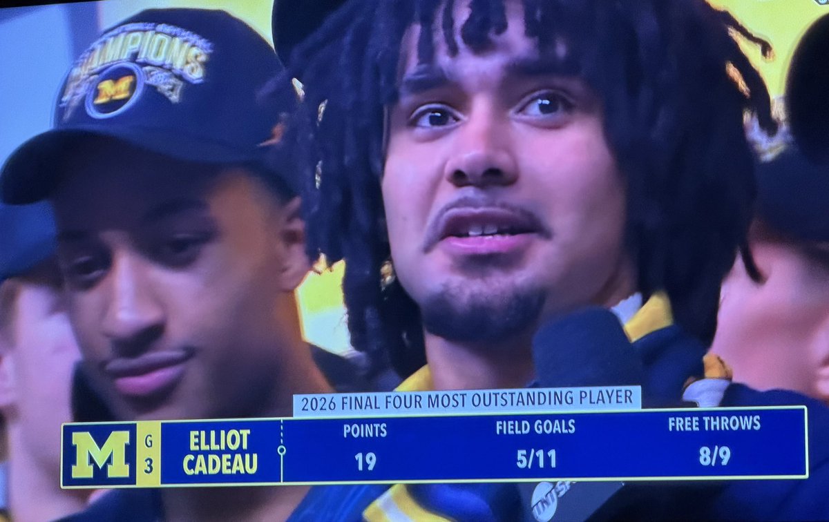 RossMartinNC's tweet photo. Elliot Cadeau. Final Four Most Outstanding Player. https://t.co/UommVWp3eb