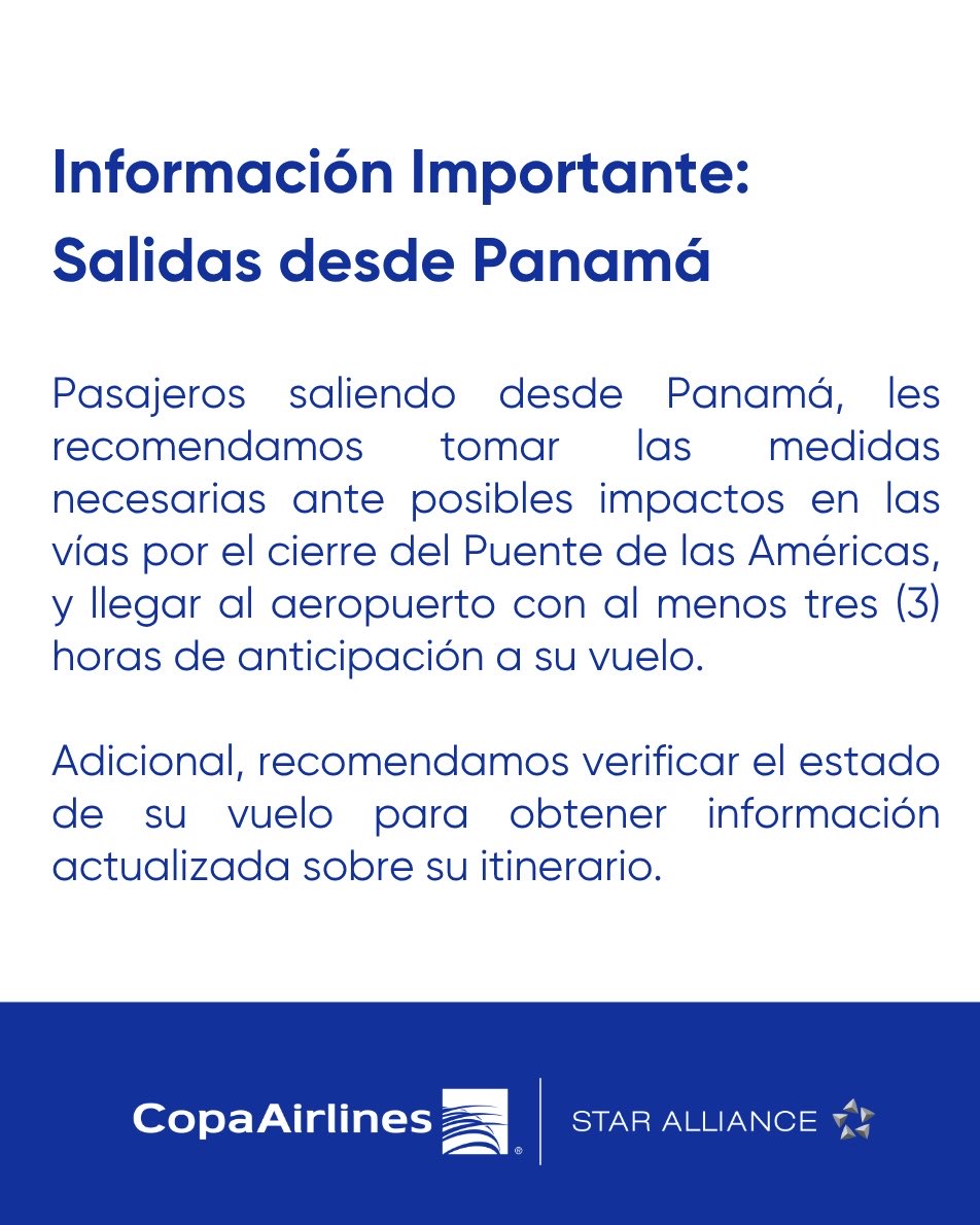 Copa Airlines tweet media
