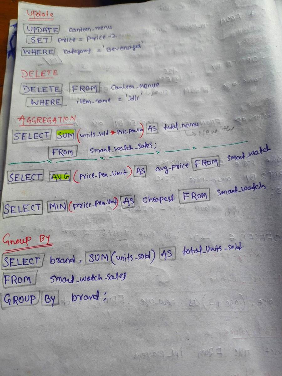 Abhijit_091's tweet image. Missed attending the weekend live SQL classes… and now I’ve got around 8 hours of content to catch up on 🥲

Meanwhile, others are already designing their DBs…🙂

Current status:🌻
Completed SQL Class 1 - honestly thought it would be heavy, but it’s almost like normal English.