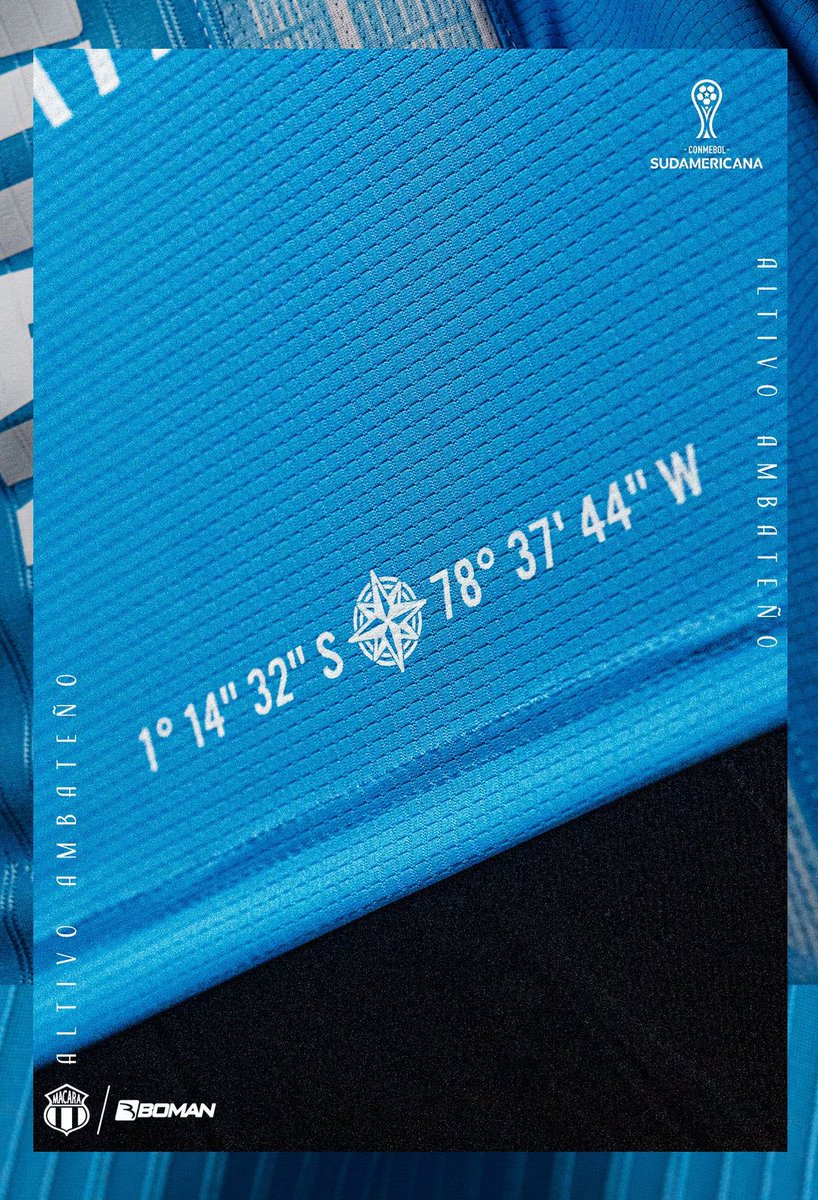 👏 ESPECTACULAR 💙

<a href="/BomanOficial/">Boman Sport Oficial</a> presentó la camiseta oficial del ídolo <a href="/Macara_Oficial/">Club Dep. Macará</a> para la <a href="/Sudamericana/">CONMEBOL Sudamericana</a>