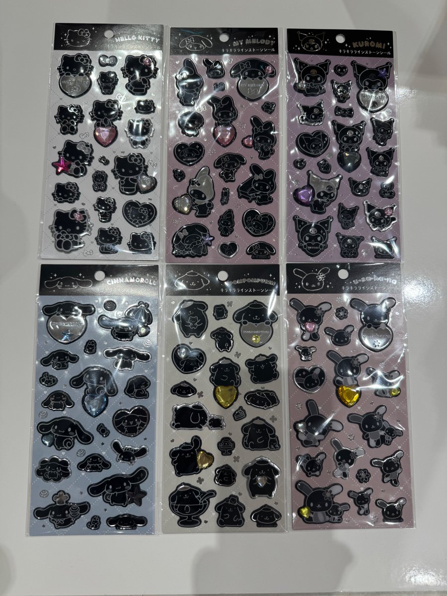 新商品入荷のお知らせ📢／ キラキララインストーンシール（モノクロ