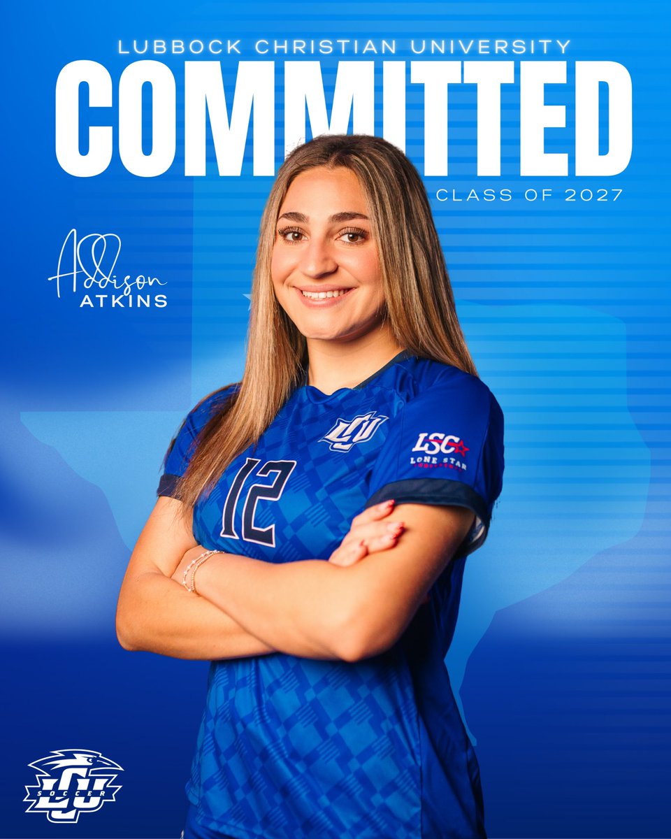 Royal08g's tweet photo. Congratulations to our teammate @AddisonA_2027 for committing to play college soccer at Lubbock Christian University! 👏🎉

@NickSoutar @StingSoccerClub @ImYouthSoccer @ImCollegeSoccer @TheSoccerWire @TopDrawerSoccer @SocAddicts @GMsportsmedia1 https://t.co/IONOvaCTqG