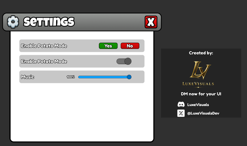 LuxeVisuals | Roblox UI/UX Designer tweet media