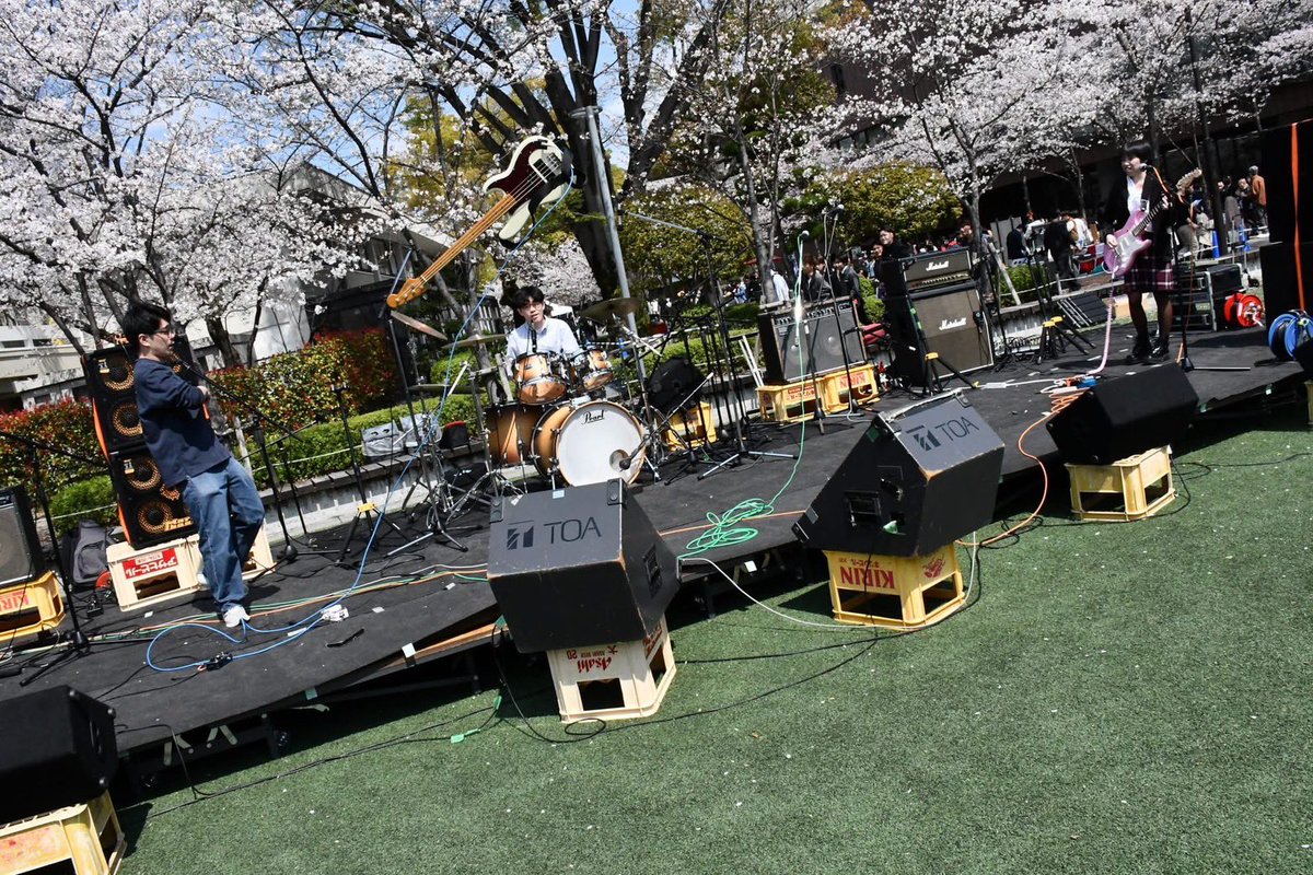 明日はお花見🌸です‼️‼️
4限後、5限後に悠久の庭にお越しください！！無料でお寿司が食べられますよ🐟