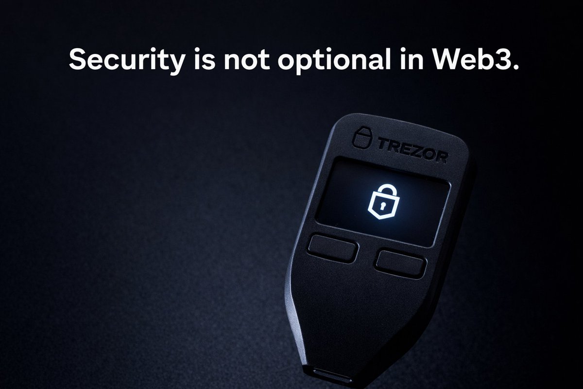 marietoasted's tweet photo. Web3 gives you control.
But it also gives you responsibility. It’s not just about wallets — it’s about understanding scams, private keys, and how to protect your assets.
Last class made it clear why security matters — &amp; why hardware wallets like @Trezor  exist.

@shefiorg https://t.co/MWVtUr8grZ