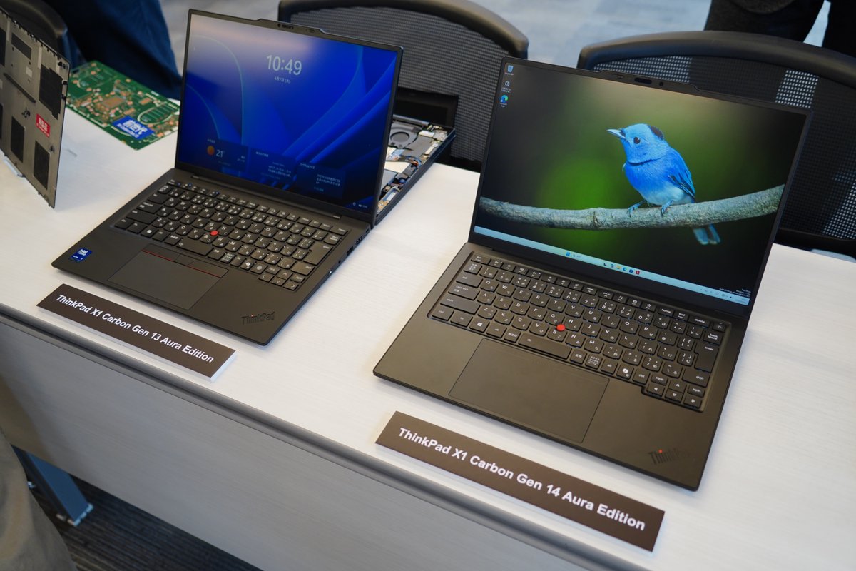 NANA_CoRRiENTE's tweet image. きょうの取材の1件目はレノボ。

「ThinkPad」新製品10モデルが発表。全機「Copilot+ PC」に対応でAI性能を強化。軽量化やメンテ性も刷新。

約977gのX1 Carbonなど注目機種を揃え、X1は本日発売、他モデルも5月以降順次展開。
#Lenovo #ThinkPad