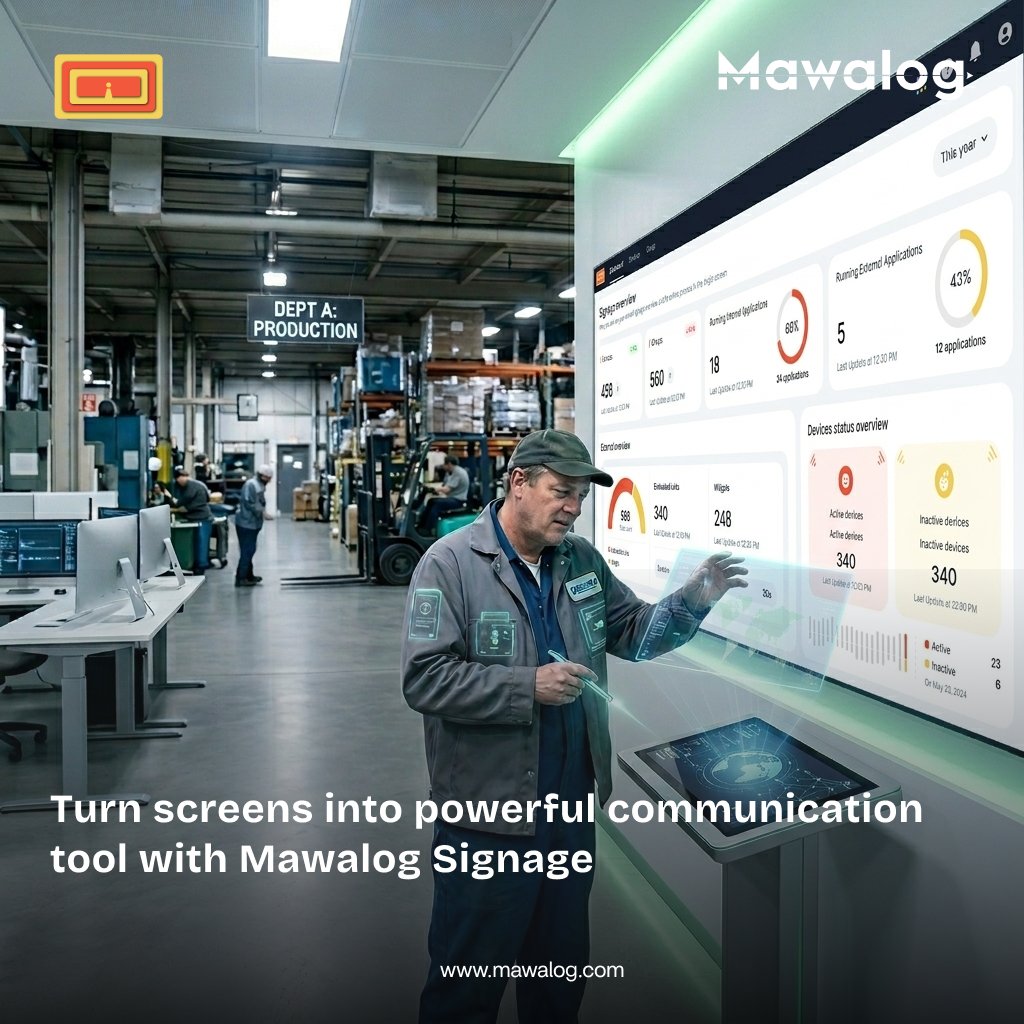 mawalogone's tweet image. Outdated communication slows down fast-moving businesses.

🔗 mawalog.com/signage

#Mawalog #DigitalSignage #SmartSignage #BusinessAutomation #RealTimeCommunication #OperationalEfficiency #WorkplaceTechnology #EnterpriseTech #DigitalTransformation #CentralizedControl
