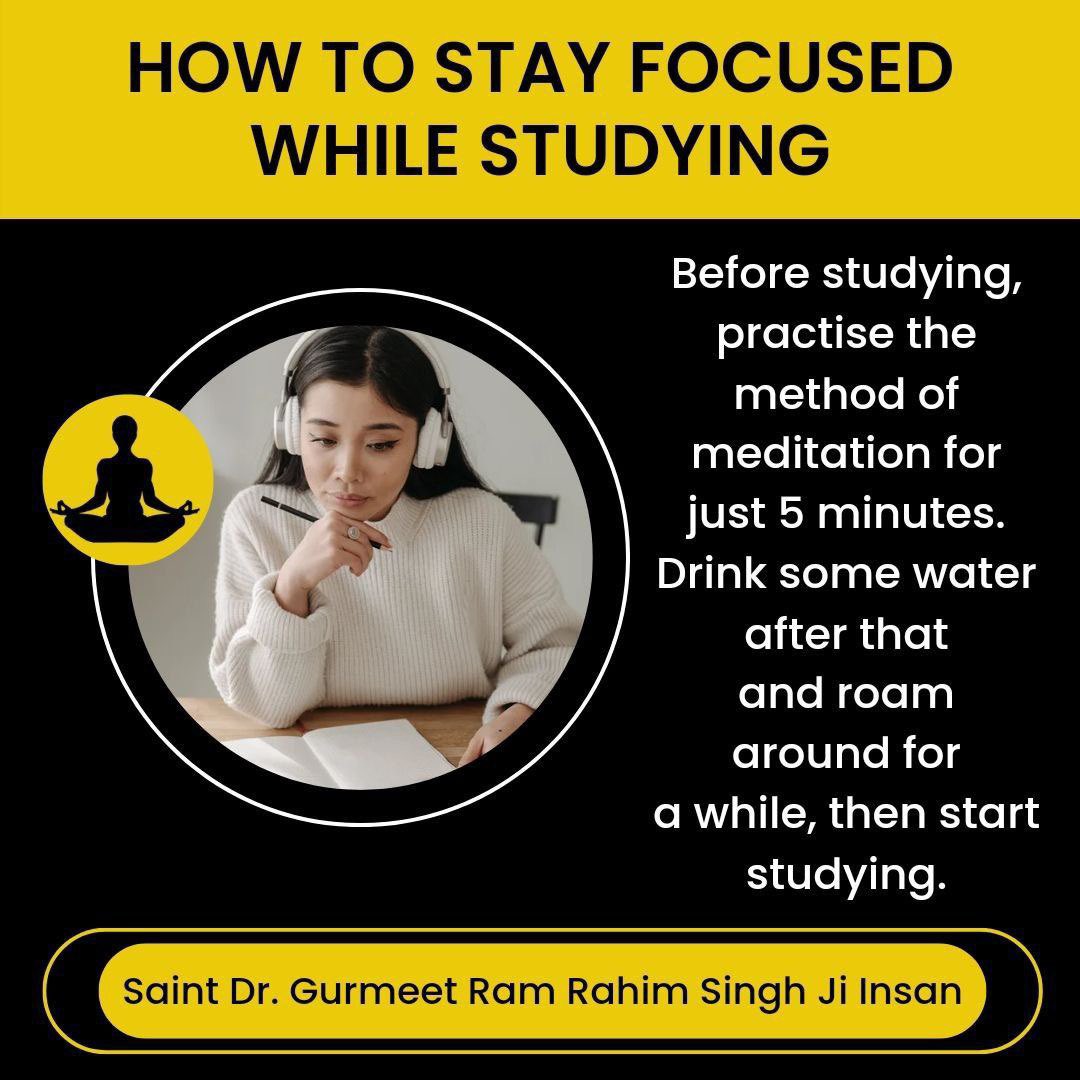 RupaliMeht48664's tweet photo. Success in studies isn’t about long hours, it’s about the right strategy. 📚
Follow simple and effective #StudyTips shared by Saint Gurmeet Ram Rahim Ji—stay disciplined, take mindful breaks, understand concepts, and include meditation in your routine.
Achieve your goals https://t.co/SLYvh0A26o