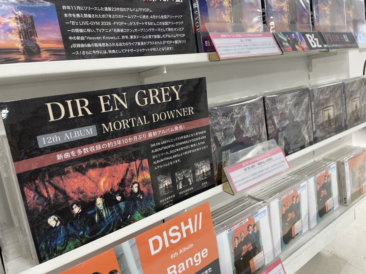 DIRENGREY】 新曲を多数収録の最新アルバム『MORTAL DOWNER』入荷 