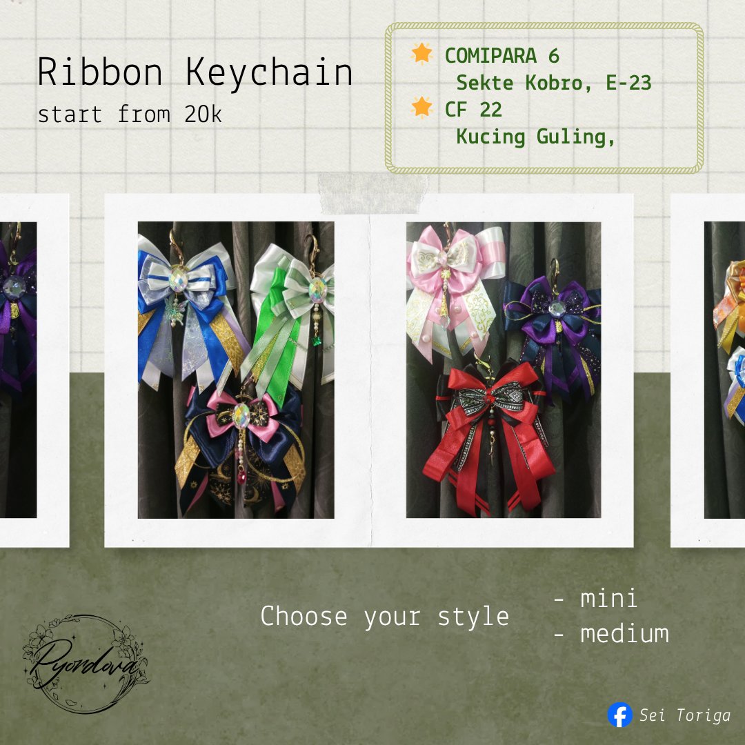 HoshiSeikyou's tweet photo. Banyak barang baru dan bawa terbatas
OTS Only π
#comipara6 #comipara #rosettebadge #toploaderdeco #ribbon https://t.co/dvcfj1nqGI
