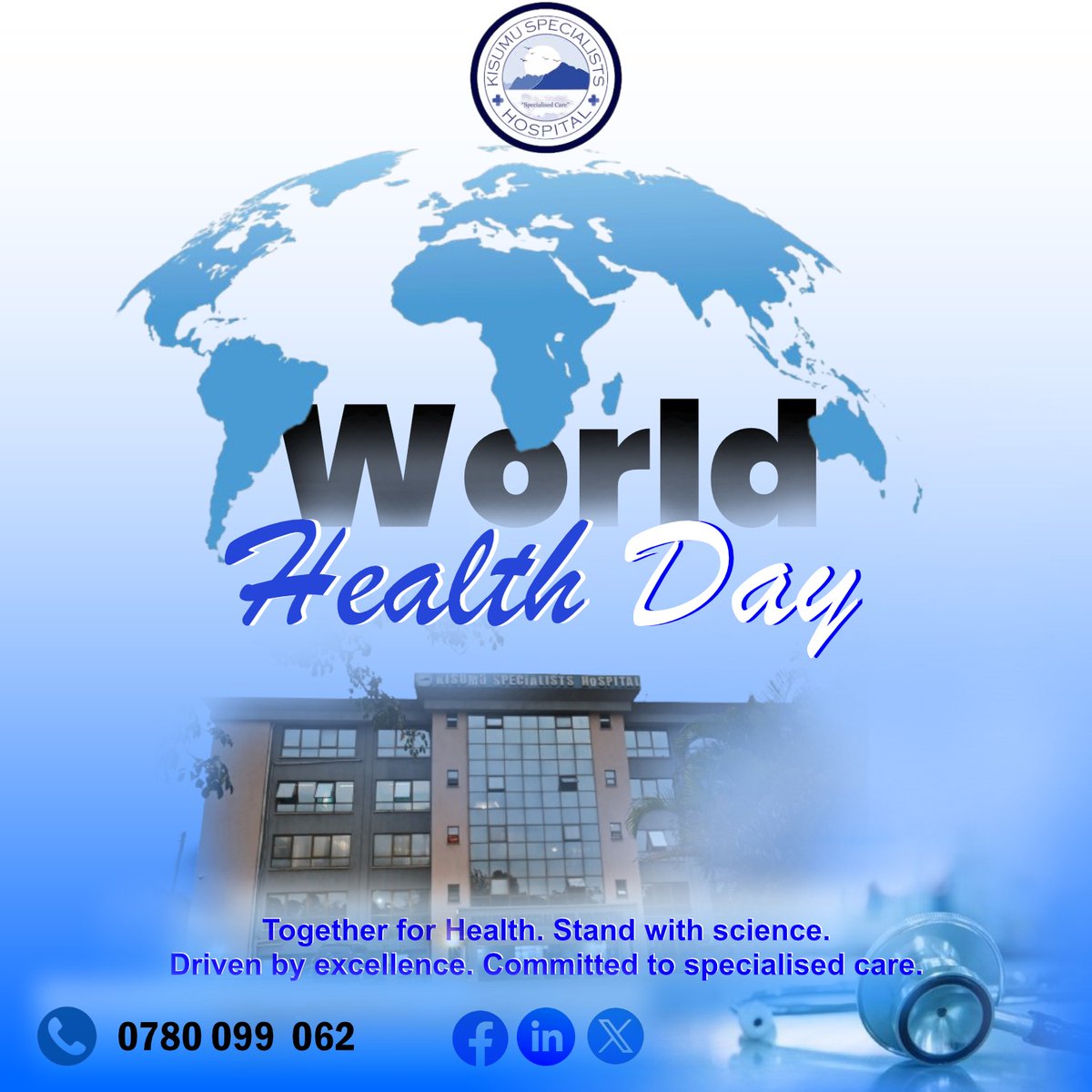 Your health matters today and every day. Join us as we mark World Health Day by promoting awareness, prevention, and access to quality healthcare for all.

FREE Health Check-Up Available:
✔️ Blood Pressure
✔️ Temperature
✔️ Weight
✔️ BMI