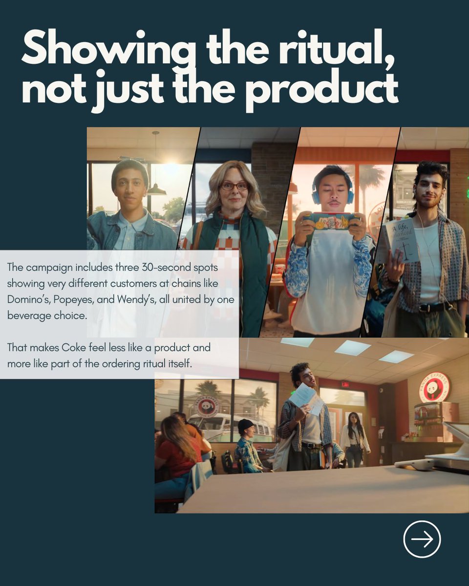 flyingvgroup's tweet image. Coca-Cola’s new “And a Coke” campaign works because it turns a familiar consumer habit into the story.

Looking for Your Last Marketing Agency? Contact us → bit.ly/40Krn61

#FlyingVGroup #CocaCola

#MarketingCampaign #FlyingVGroup #CocaCola