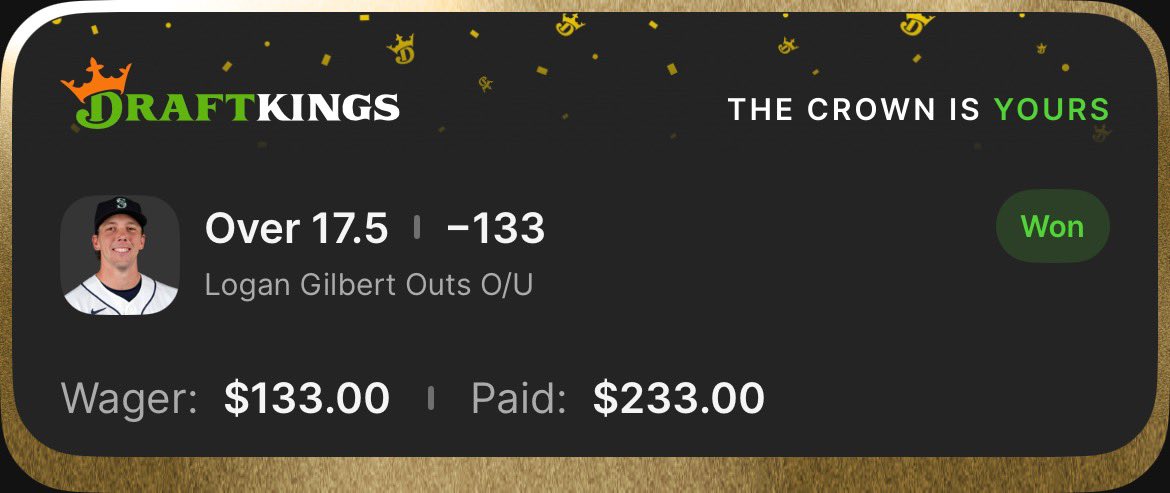 CushPlayerProps's tweet image. Gilbert Over 17.5 PO✅💰

Closed at -180📈

Who tailed this FREE money!??👀

#draftkings