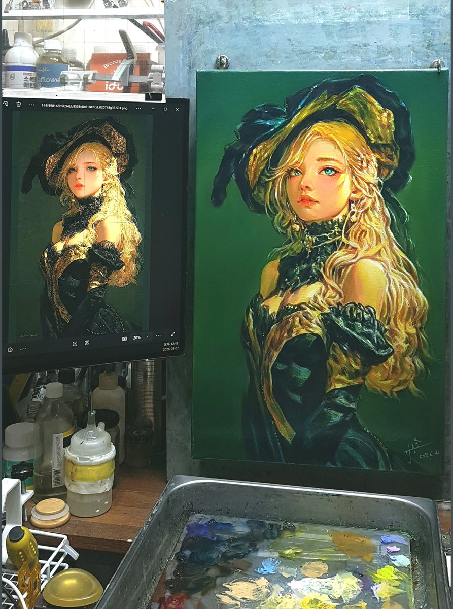 comacoco's tweet photo. 53x33cm 2026.4 oilpainting #김용호 comaxone  #idus #아이디어스 #customportraitpainting #custompainting #oilpaintingportrait #그림주문제작 #인물화주문제작 #초상화주문제작 #유화 #portraitpainting #인물화 #oilpainting #초상화 https://t.co/Gj78HgiAbq