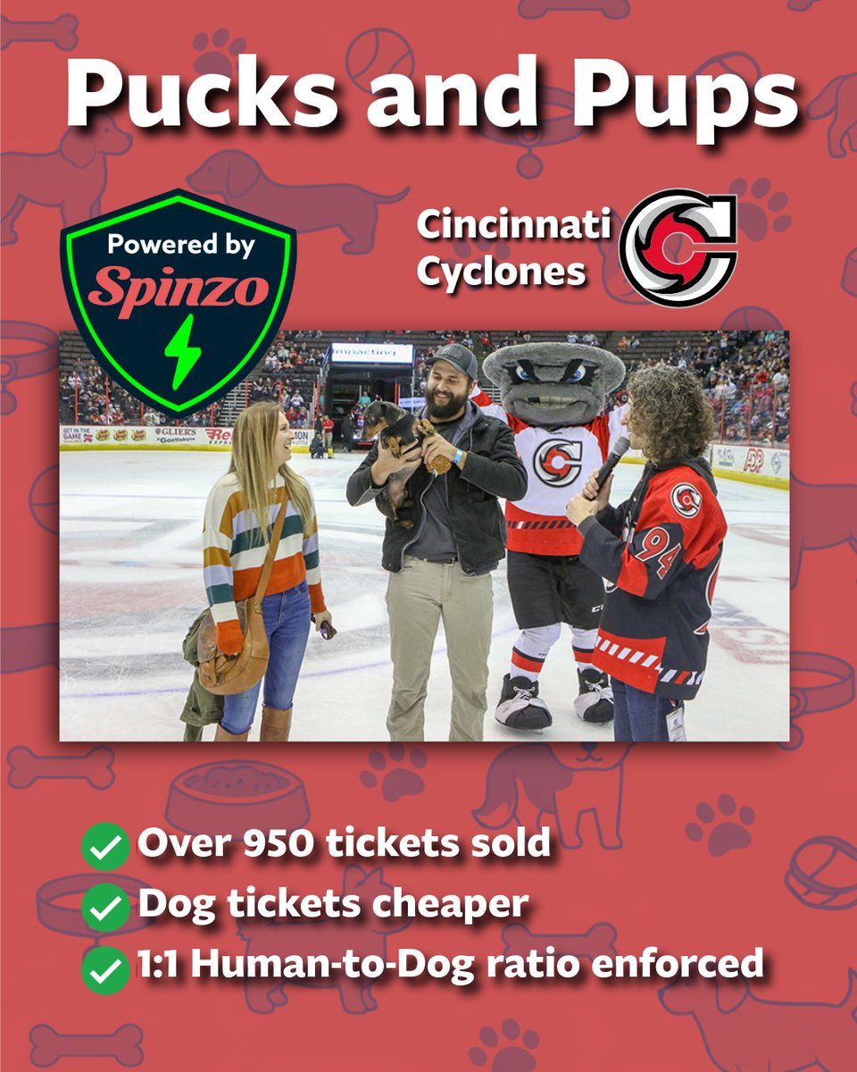 “Let’s bring dogs… into the arena.” Sounds chaotic? It is! But it's the perfect combination of chaotic madness that sells tickets year after year. And this year is the best one yet!

For this unique promotion, Spinzo even sells Pooch's ticket, a bit cheaper than the human