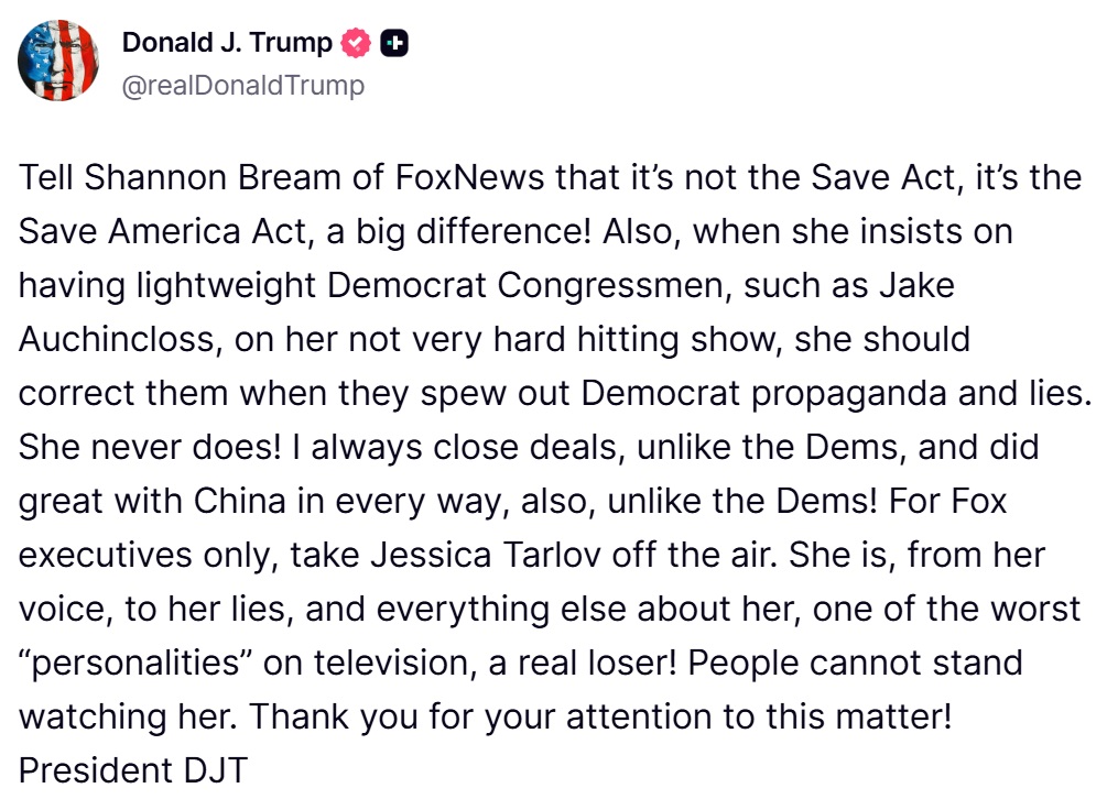 Commentary Donald J. Trump Posts From Truth Social tweet media