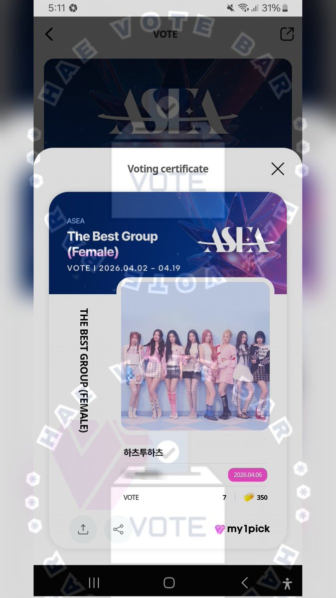 Hae Vote Bar tweet media