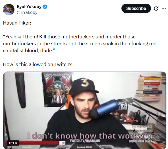 <a href="/Asmongold/">Zack</a> Meanwhile, Hasan can say all of this and never gets banned.
Twitch hates America, and they love the 3rd world, and they want the 3rd world to take over the West.